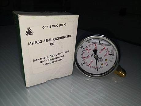 Манометр D63 G1/4