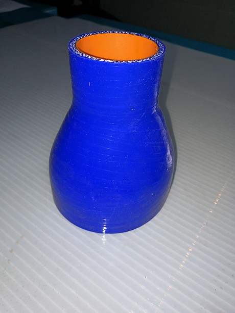 Патрубок силиконовый с переходом d55*65 L120 (4 слоя, 5мм)