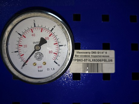 Манометр D63 G1/4