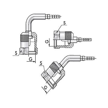 Фитинг для подключения к конрольным точкам М16х2 DN2 гайка
